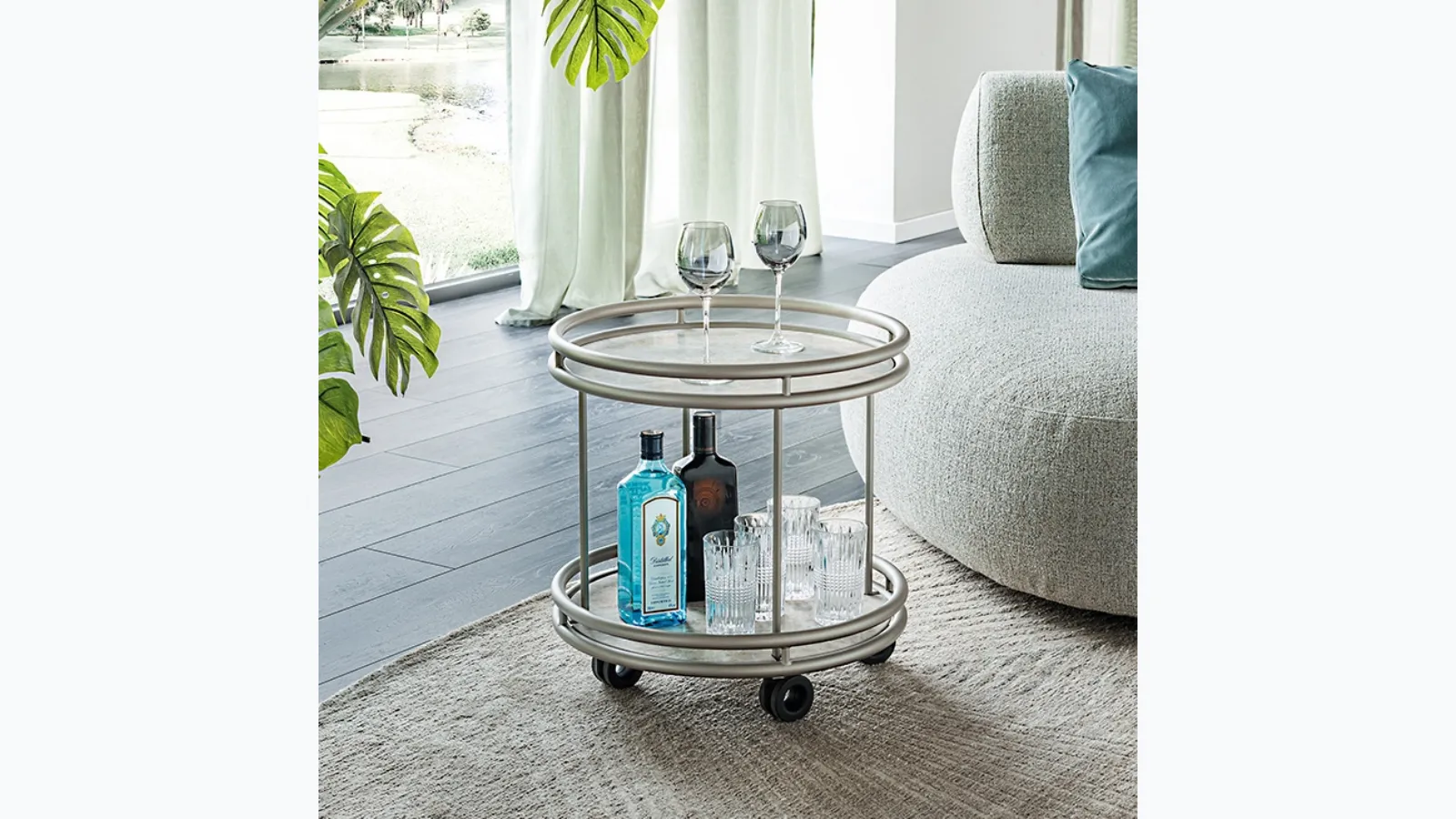 Felix rolling side table by Cattelan Italia