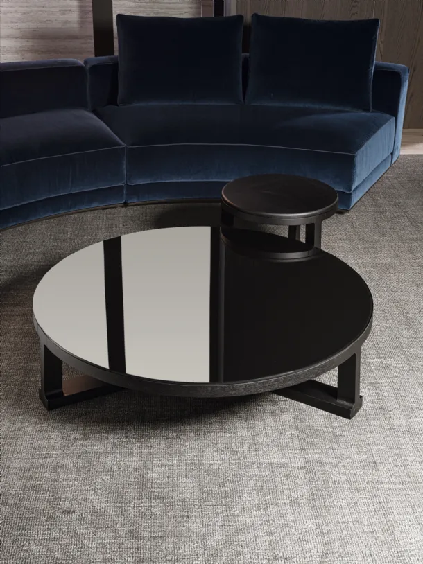 Fonte coffee table with glass top by Molteni & C