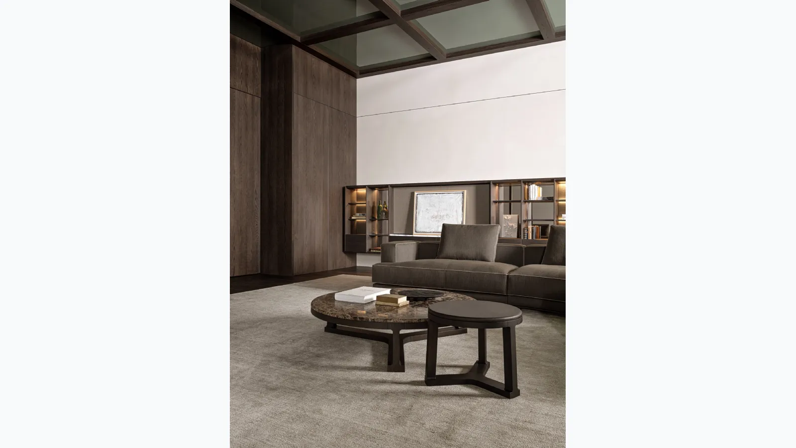Fonte coffee table with marble or wood top by Molteni & C.