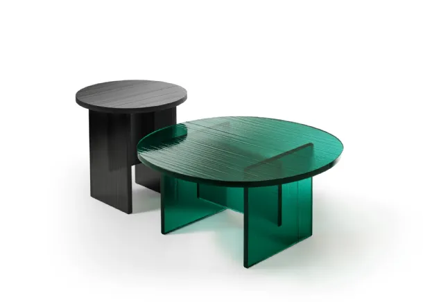 Glass coffee table Gliss by Fiam