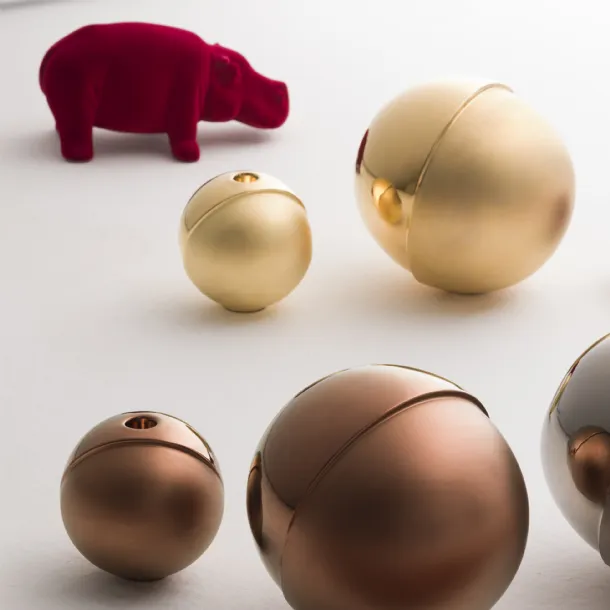 Half Candle ceramic plated candle holder by Adriani and Rossi