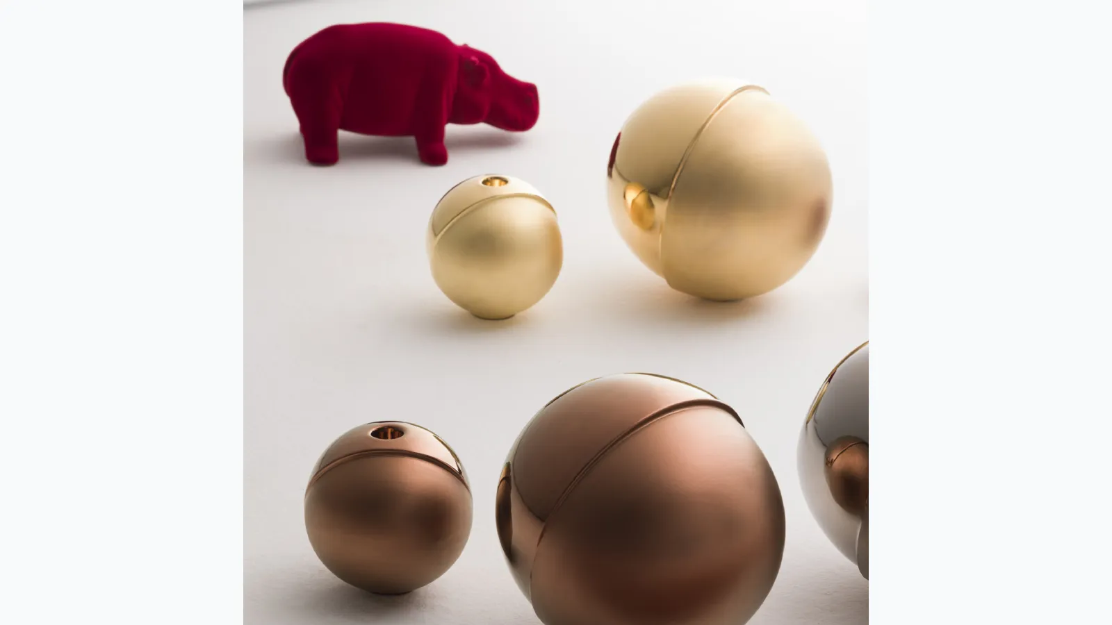 Half Candle ceramic plated candle holder by Adriani and Rossi