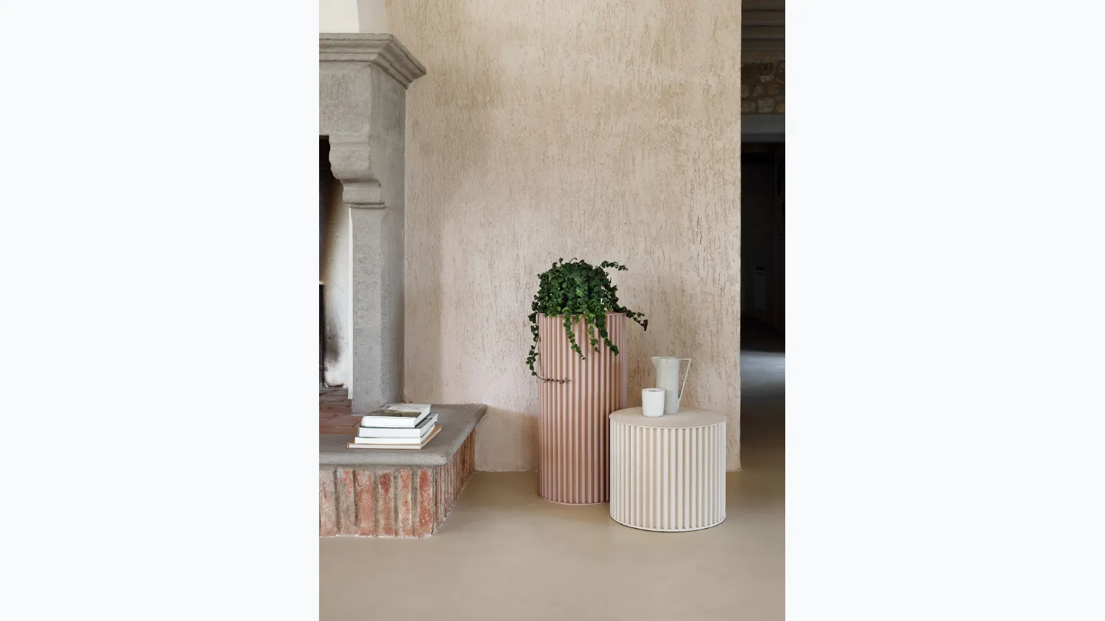 Herclino coffee tables in eco-friendly concrete by Opinion Ciatti