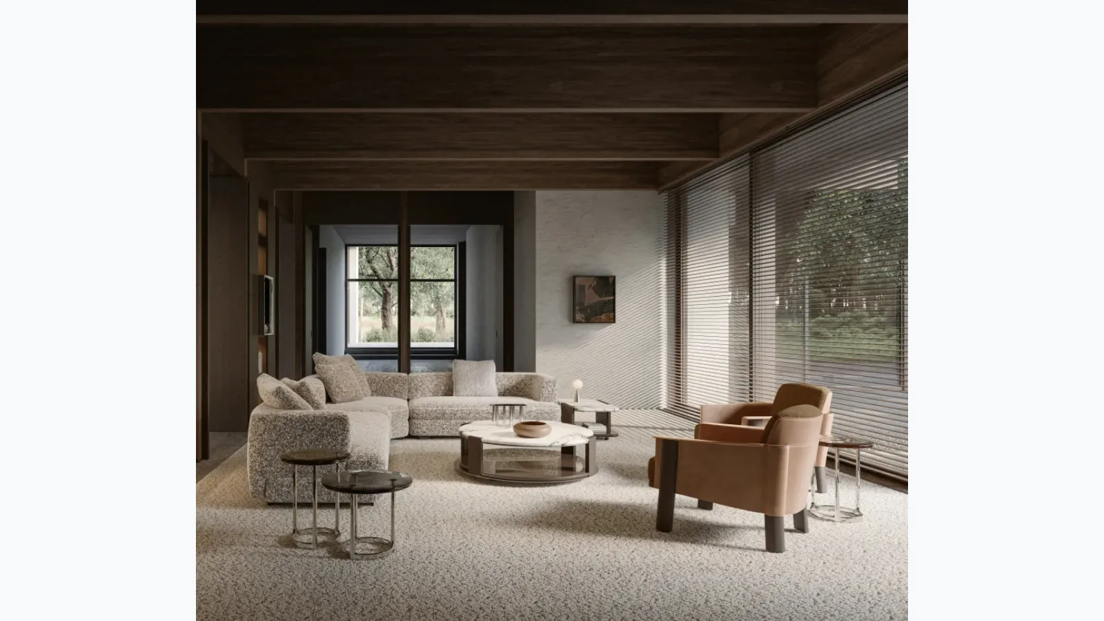 Jeanne marble coffee table by Molteni & C