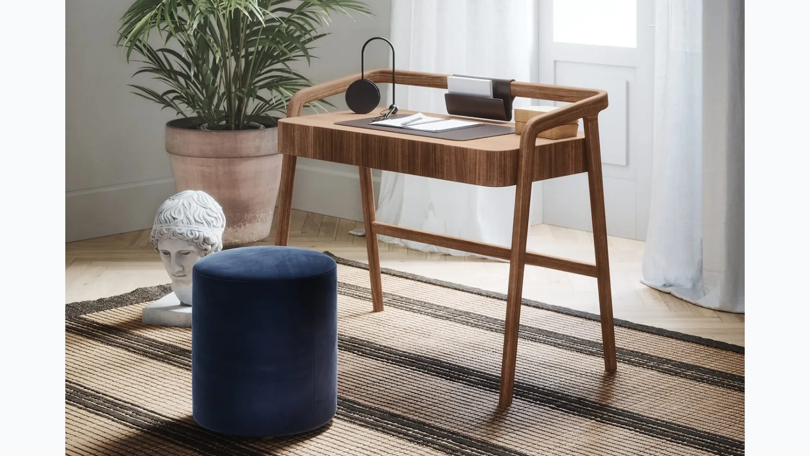 Wooden Knot desk by Novamobili