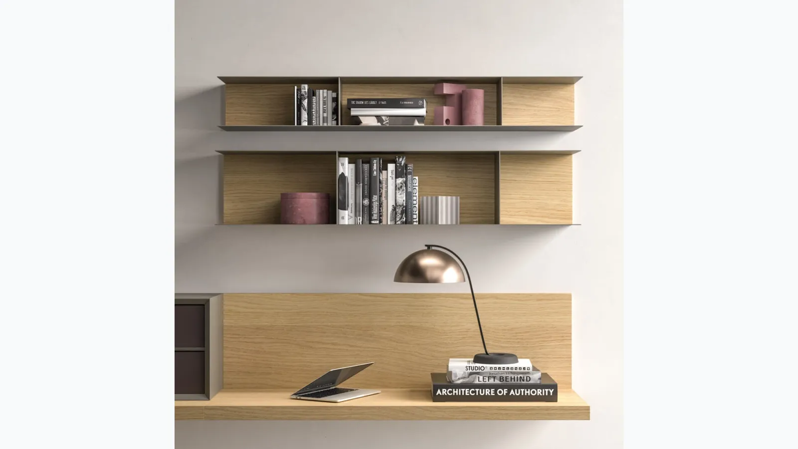 Lanny shelves in Oak material by Orme.