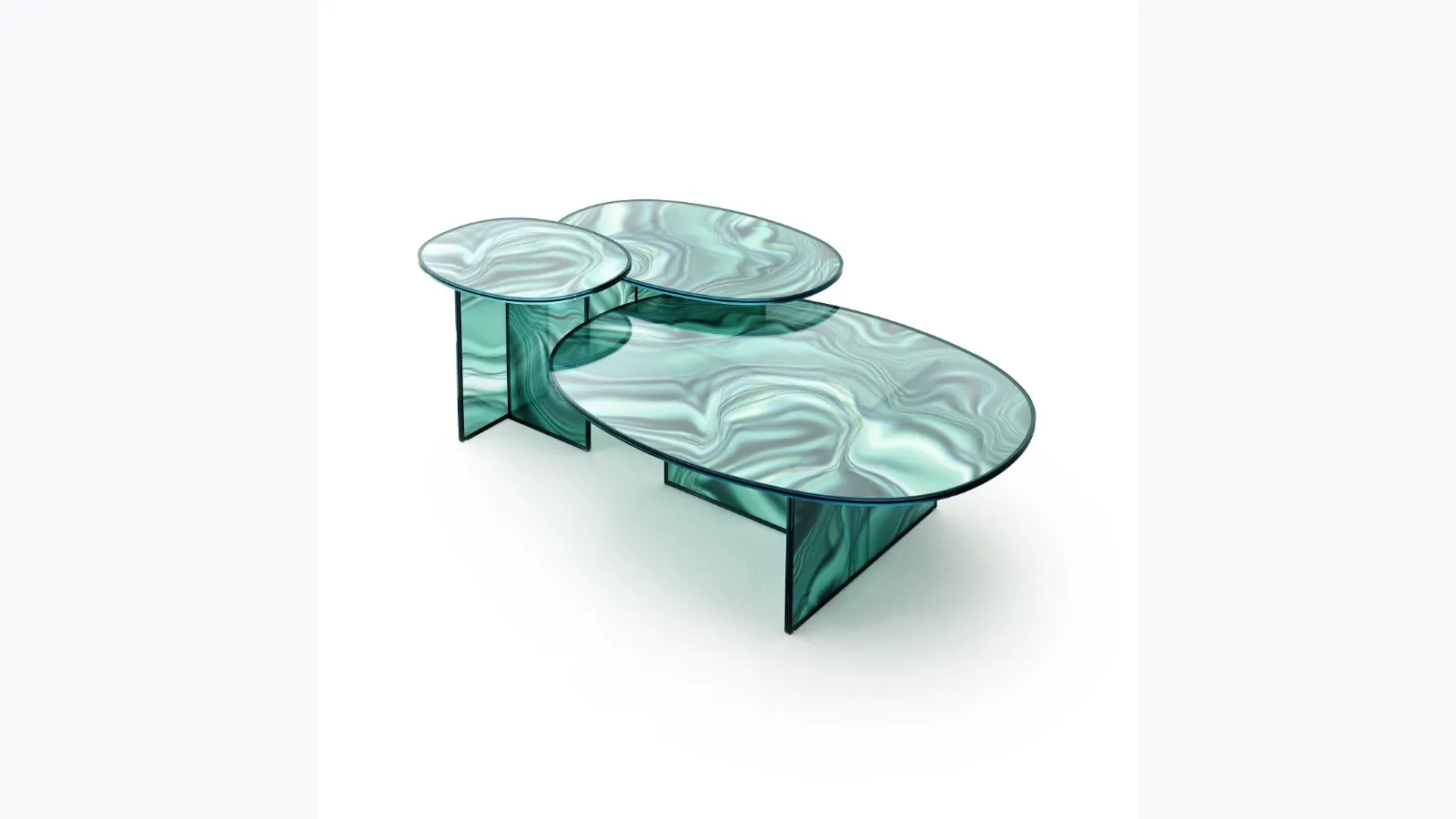 Glas Italia's Liquefy coffee tables.