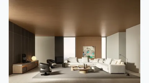 Wooden coffee table Louisa by Molteni & C