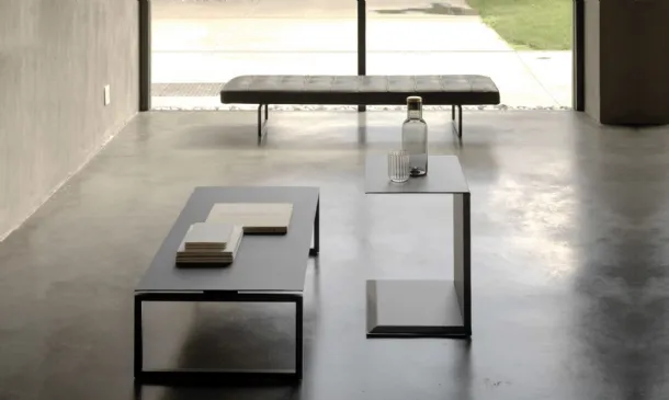Ludwig coffee table covered in Desirèe leather.