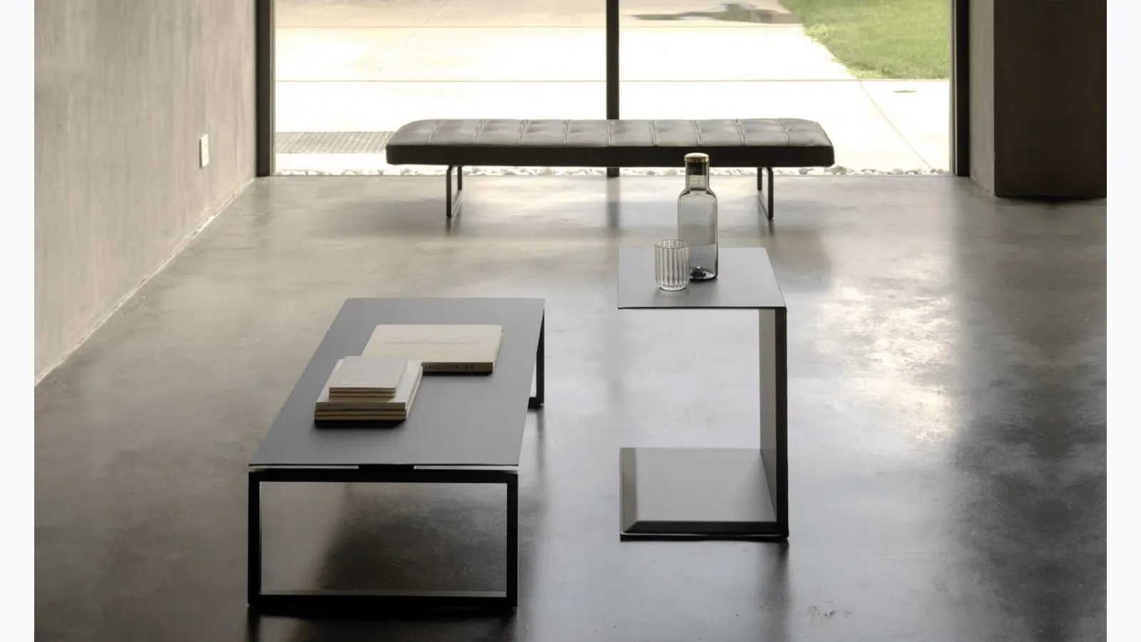 Ludwig coffee table covered in Desirèe leather.