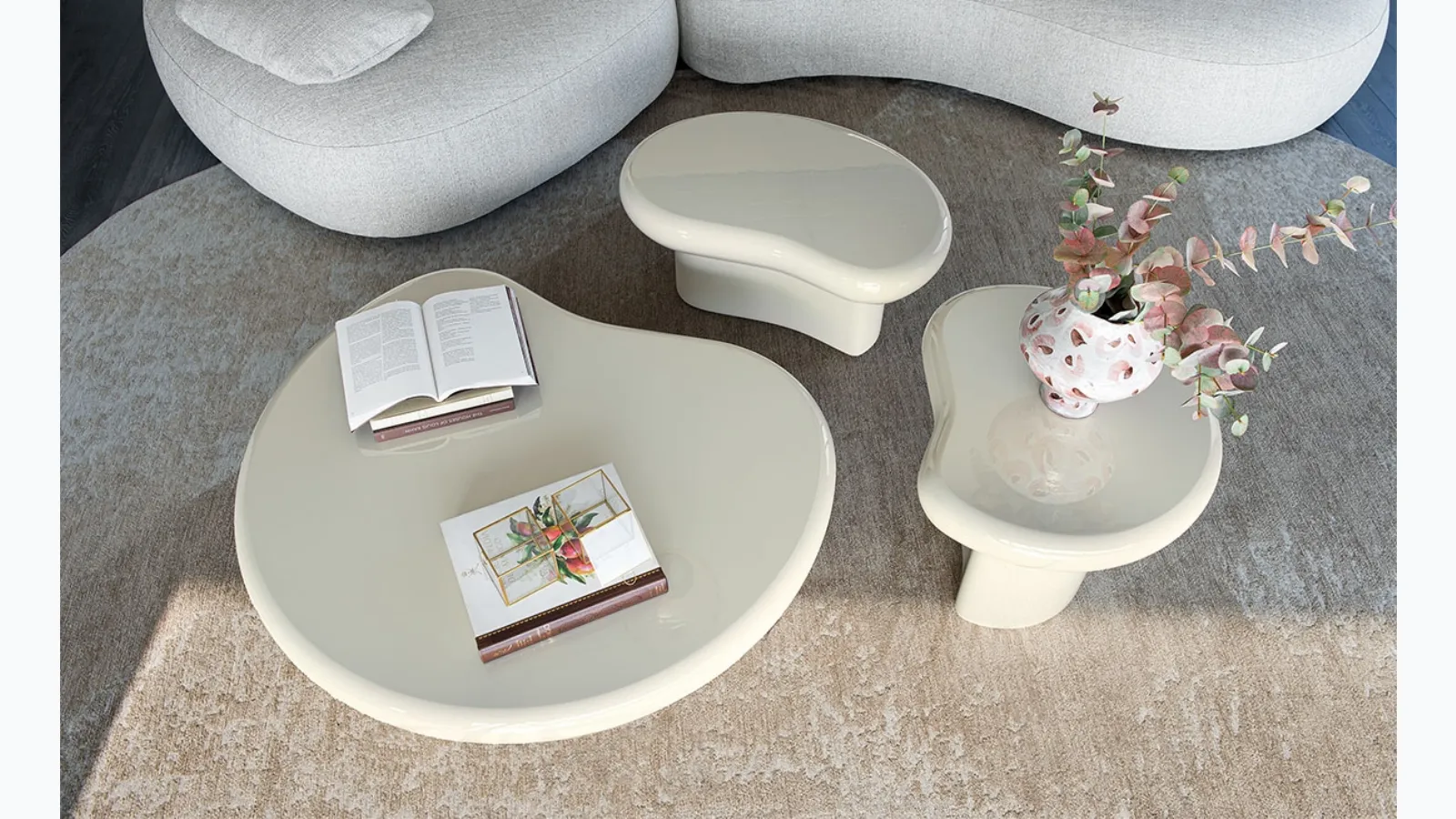 Matera ceramic coffee tables by Cattelan Italia