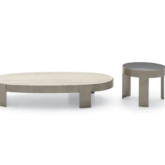 Mekki marble or glass side tables by Ditre Italia