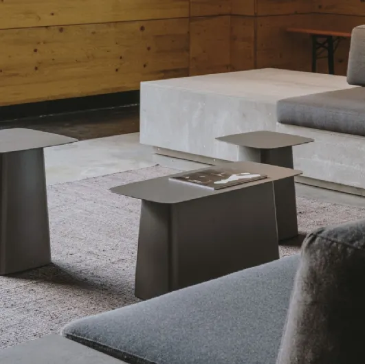 Aluminum sheet Metal Side Tables by Vitra.