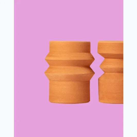 Terracotta Mila and Milo coffee tables by Miniforms