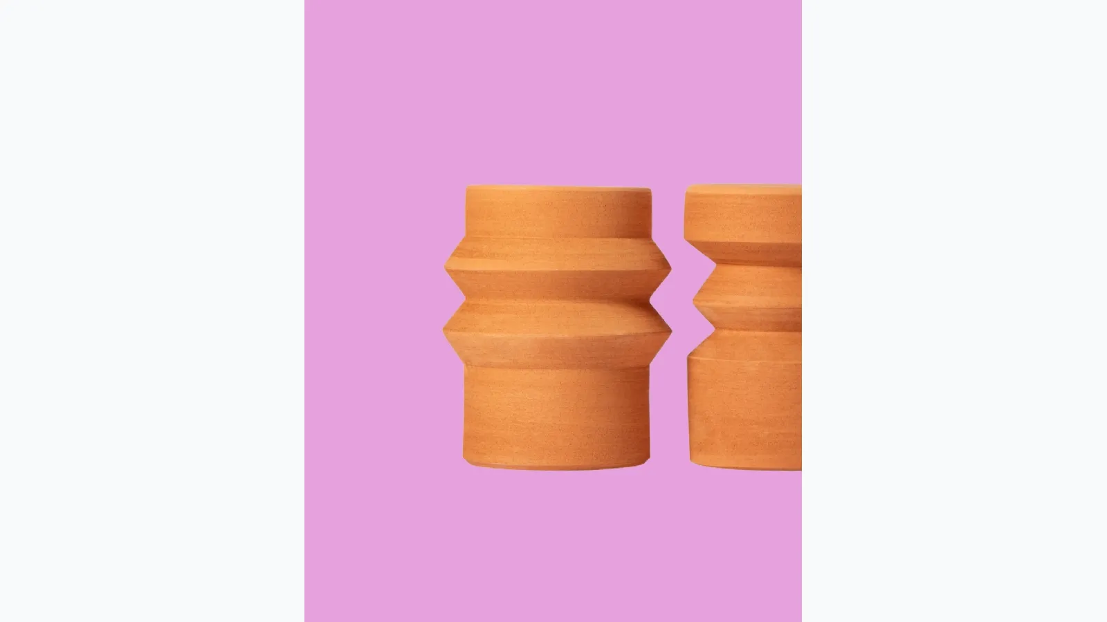 Terracotta Mila and Milo coffee tables by Miniforms