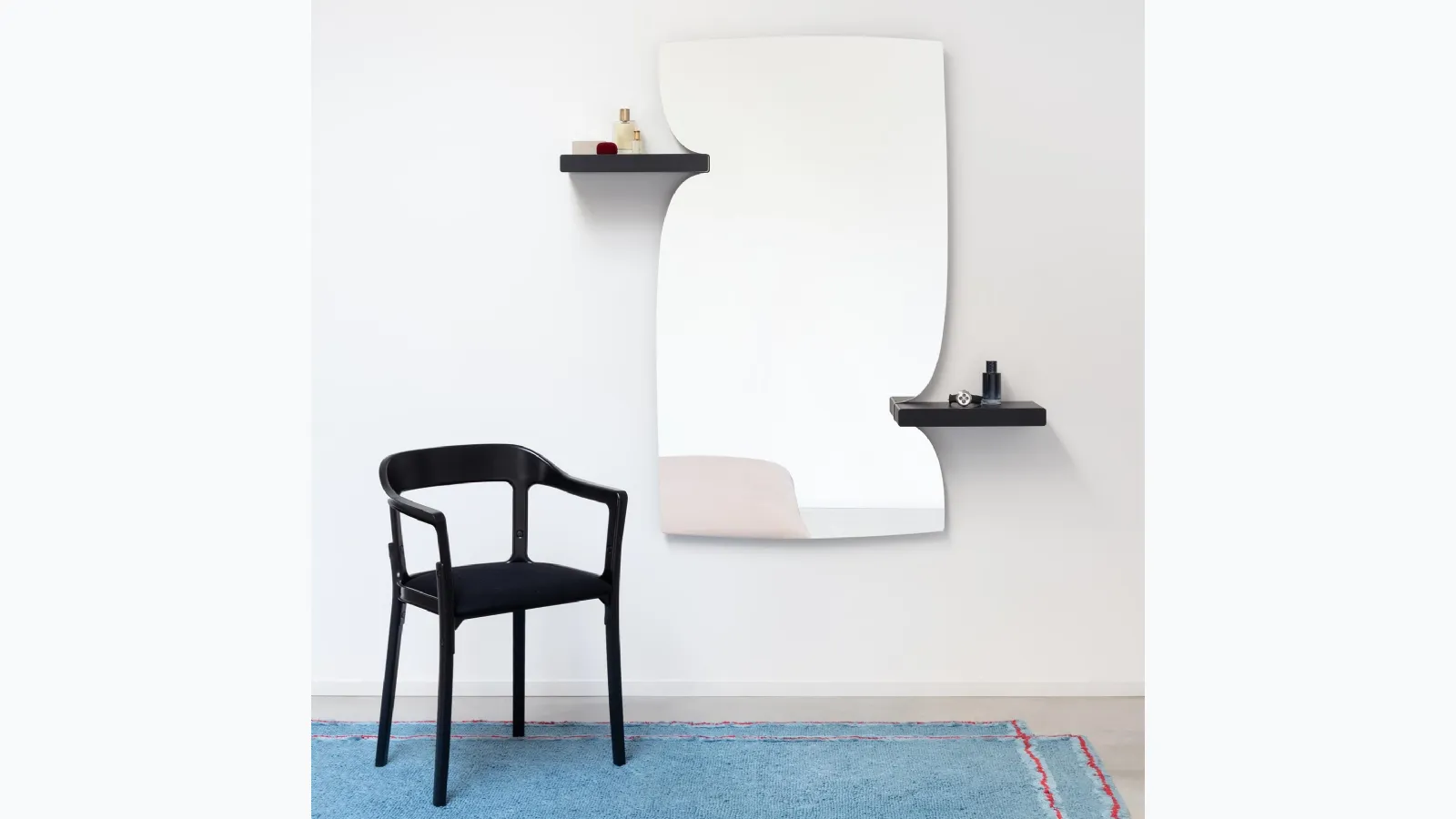 Morphed Mirror with Magis shelves