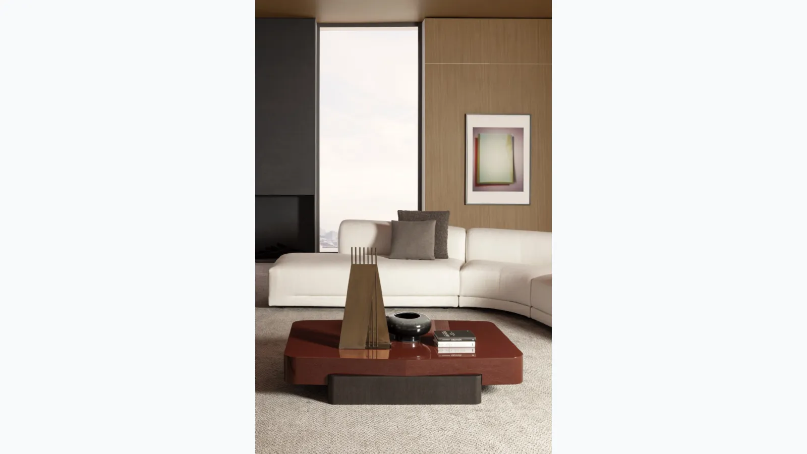 Odile glossy lacquered small table by Molteni & C