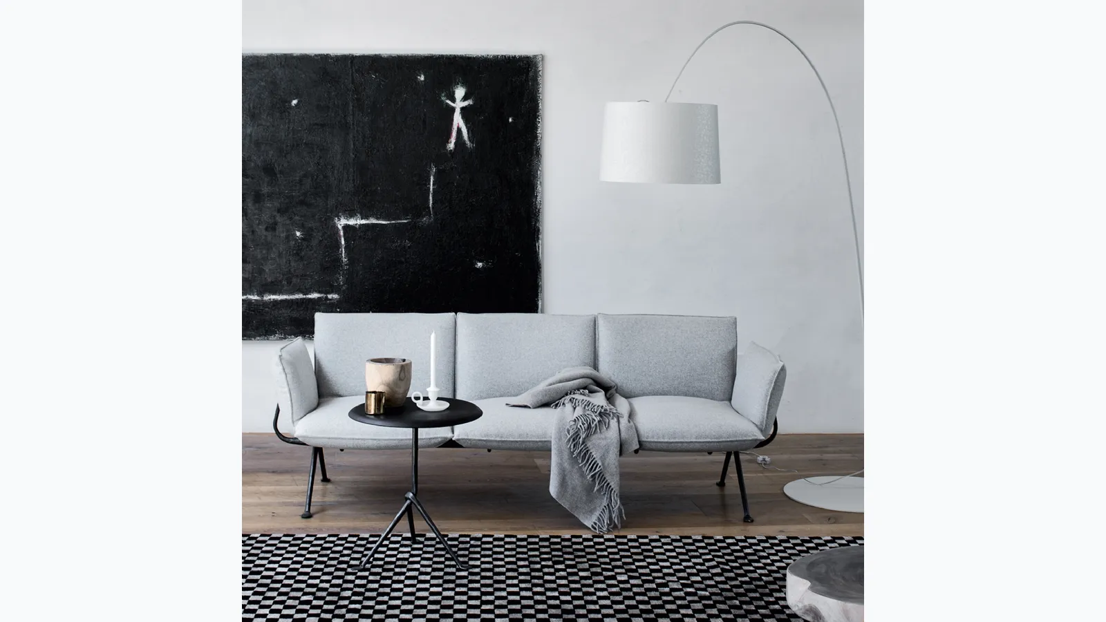 Table with Beech top and iron structure Officina Low Table by Magis.