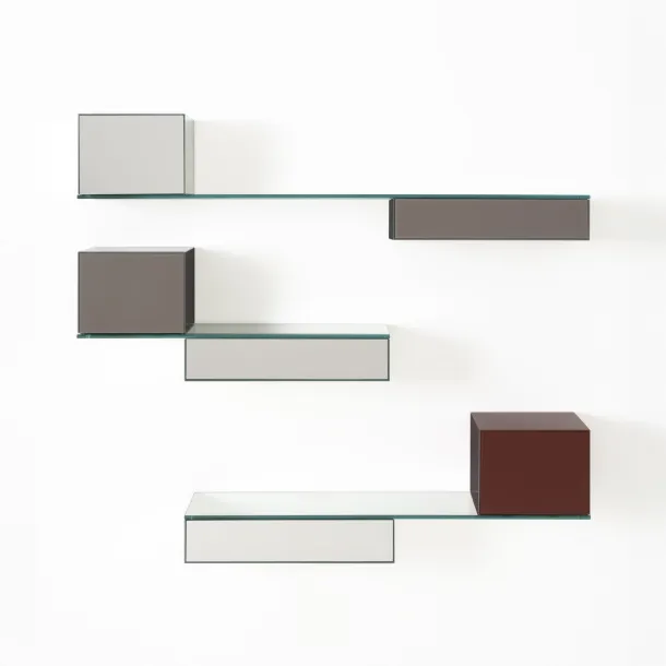 Shelves Ollie Wall Unit by Glas Italia