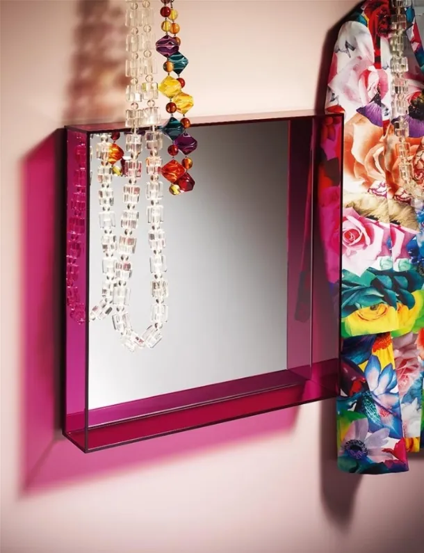 Kartell's Only Me Mirror with plexiglass frame.