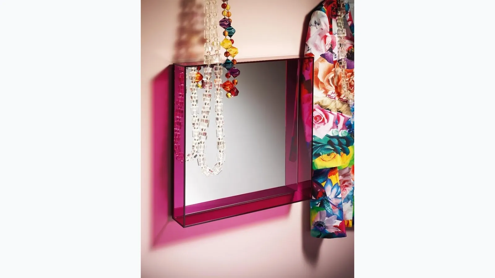 Kartell's Only Me Mirror with plexiglass frame.