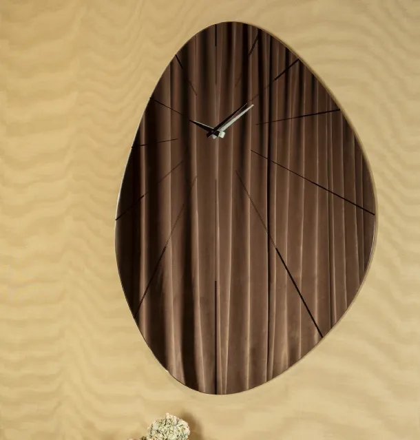 Enigma mirror glass clock by Tonin Casa.