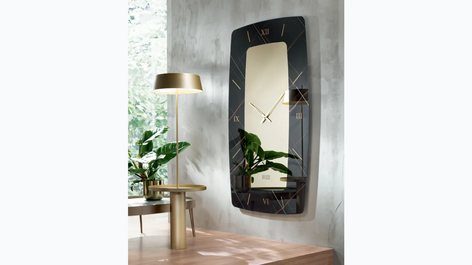 Crystal wall clock Sanremo by Riflessi.