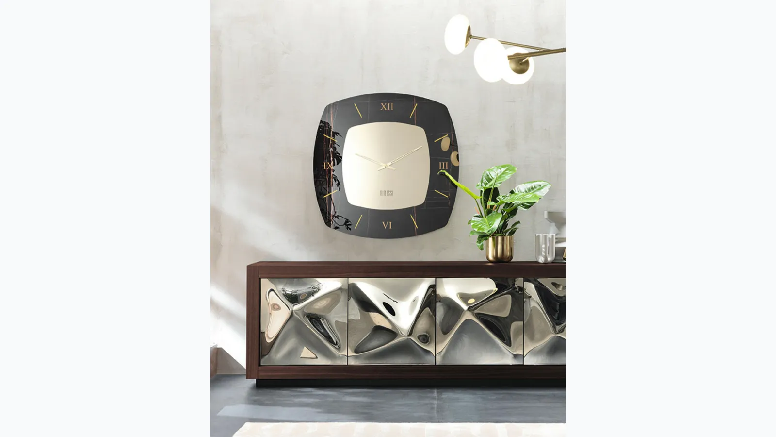 Crystal Sanremo wall clock by Riflessi.