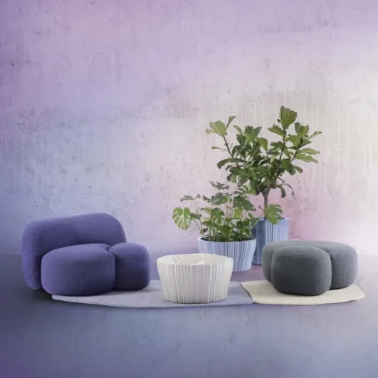 Fabric pouf in Aaland by Kartell