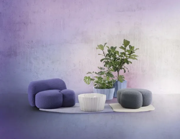 Fabric pouf in Aaland by Kartell