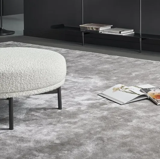 Fabric pouf with metal legs Neuilly by Bonaldo