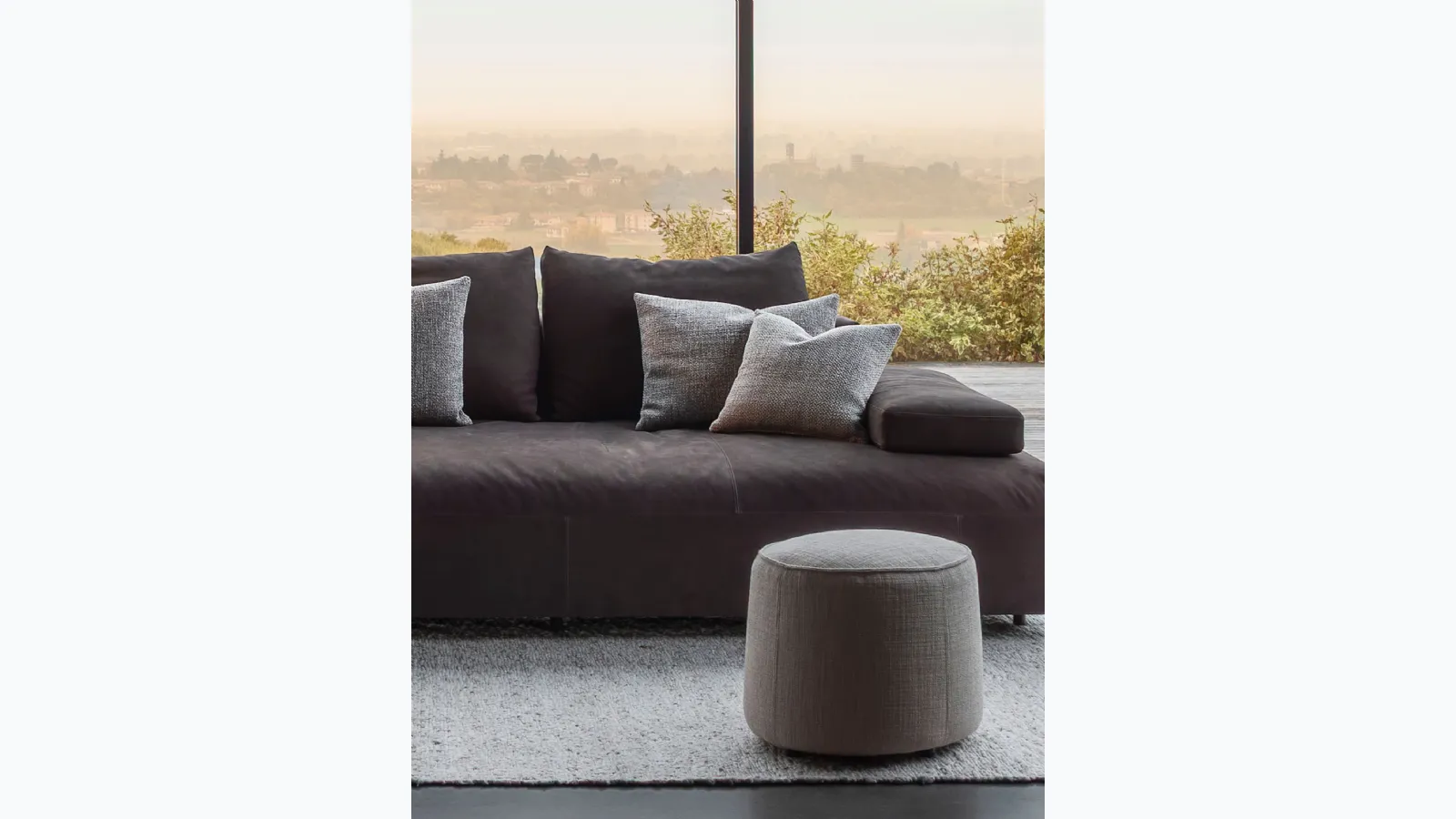 Pouf Pond in padded fabric by Desirèe
