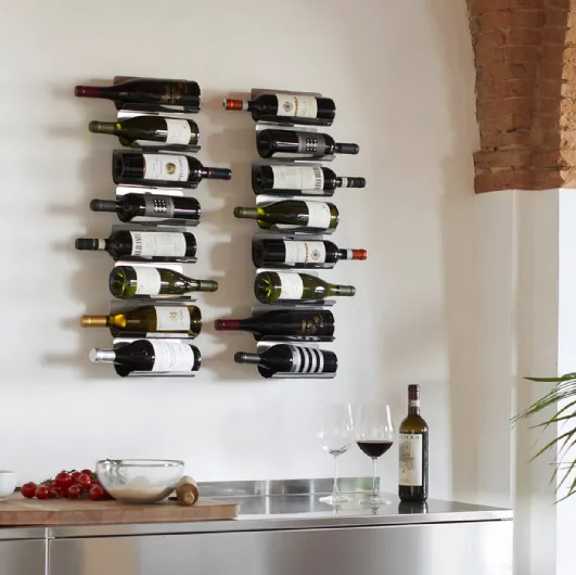 Ptolomeo Wine Wall bottle holder by Opinion Ciatti.