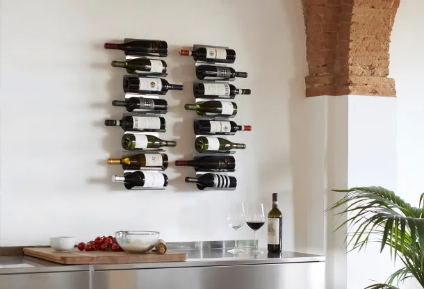 Ptolomeo Wine Wall bottle holder by Opinion Ciatti.