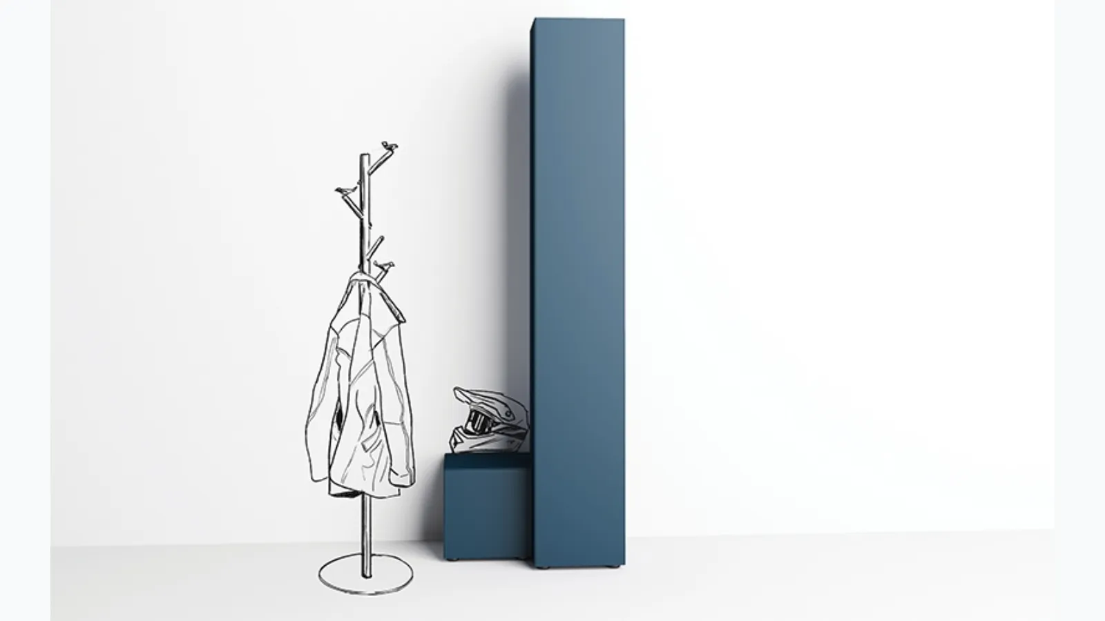 Mobile container with roll-out drawers by Minotti Italy