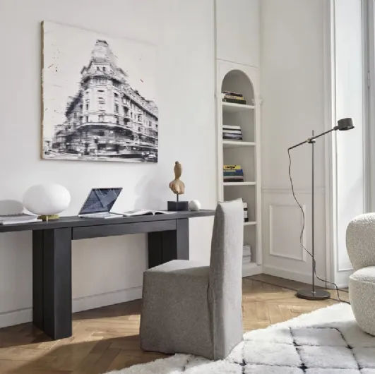 Yaku writing desk in MDF covered in Gervasoni wood.