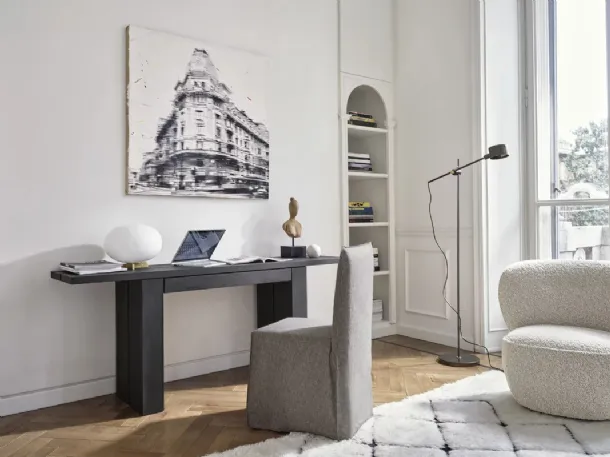 Yaku writing desk in MDF covered in Gervasoni wood.