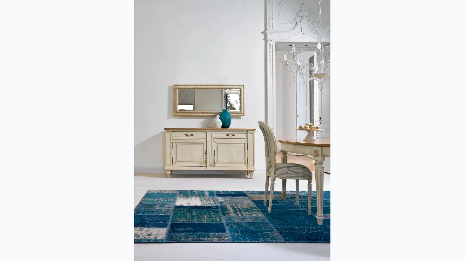 Altair mirror with wooden frame by Tonin Casa