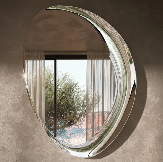 Ascot Magnum mirror in mirrored glass by Cattelan Italia.