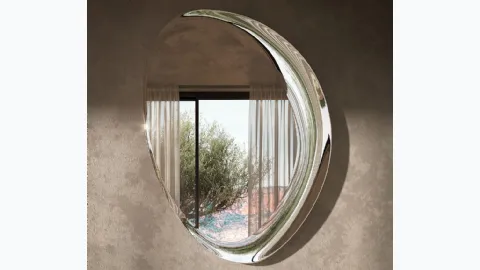 Ascot Magnum mirror in mirrored glass by Cattelan Italia.