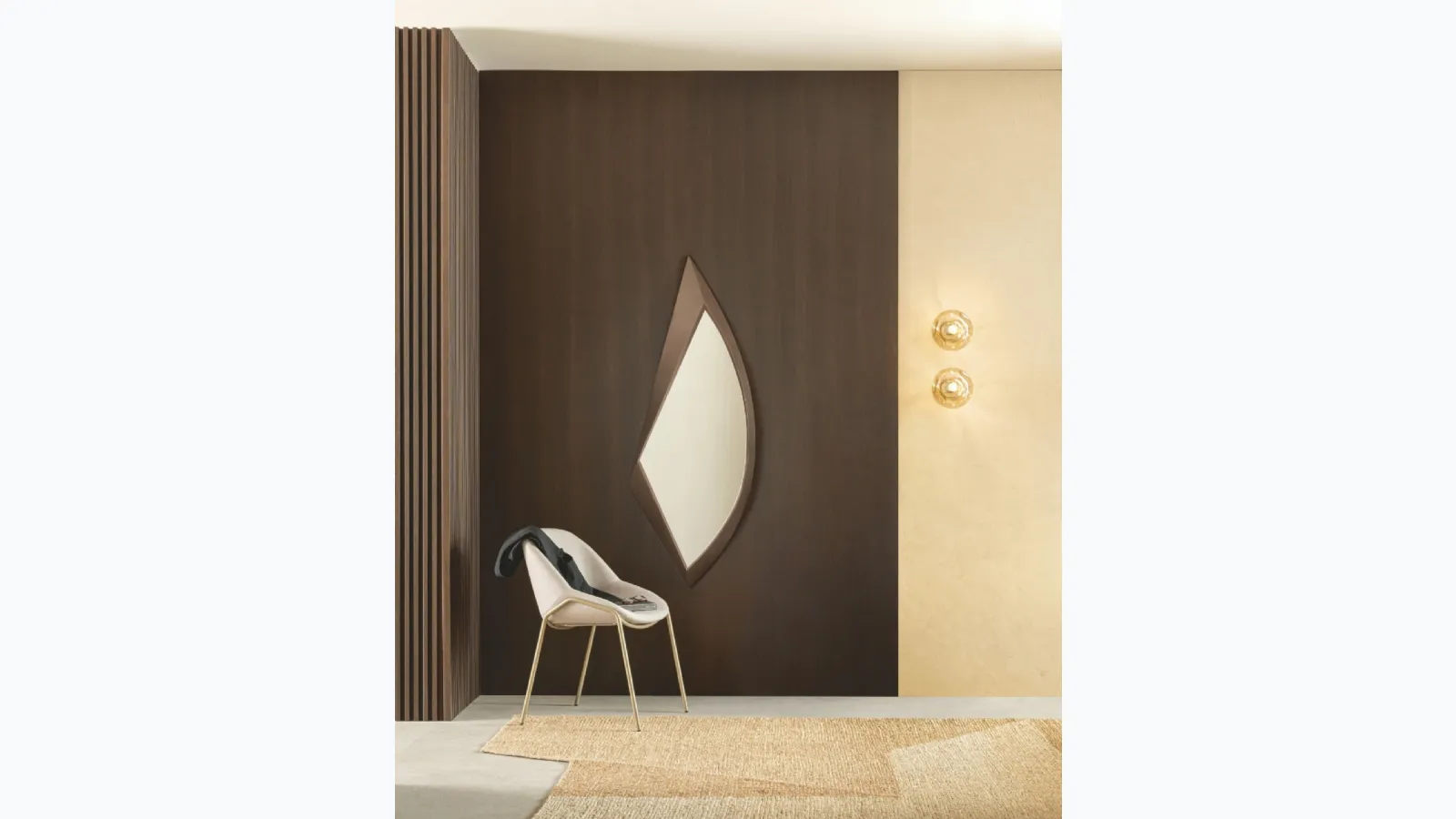Avion mirror with metal frame by Riflessi.