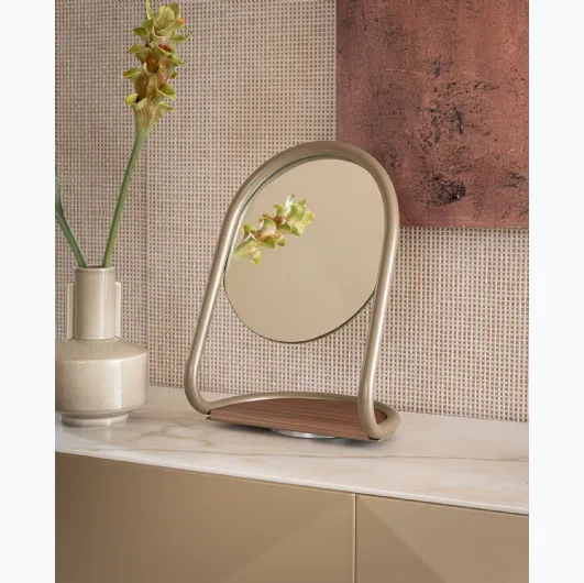 Florence Tabletop Mirror with Metal Frame by Riflessi