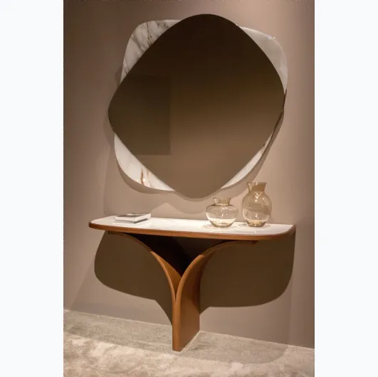 Mirror with glass frame with digital print Galileo by Tonin Casa