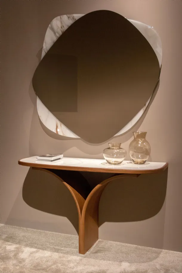 Mirror with glass frame with digital print Galileo by Tonin Casa
