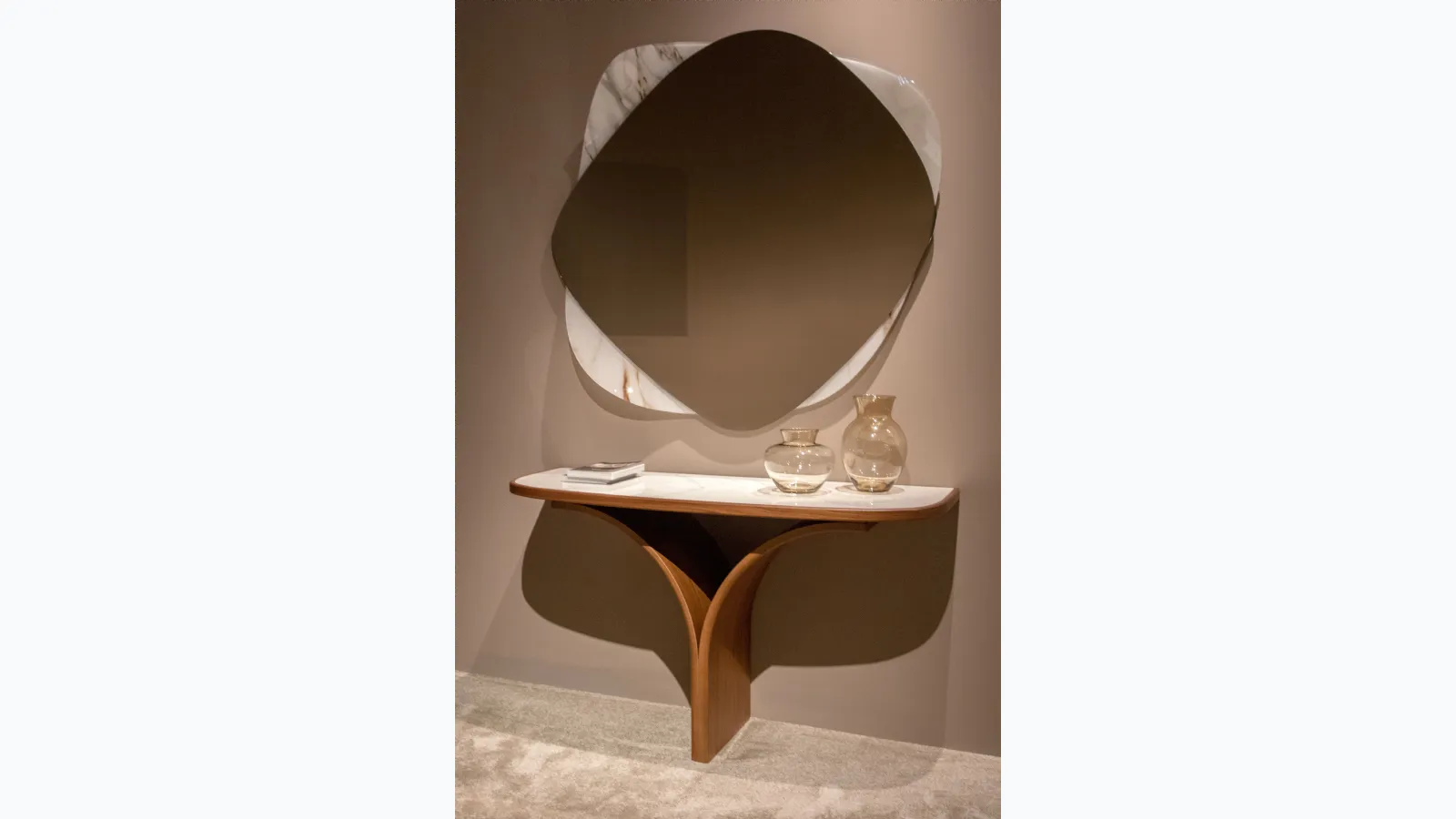 Mirror with glass frame with digital print Galileo by Tonin Casa
