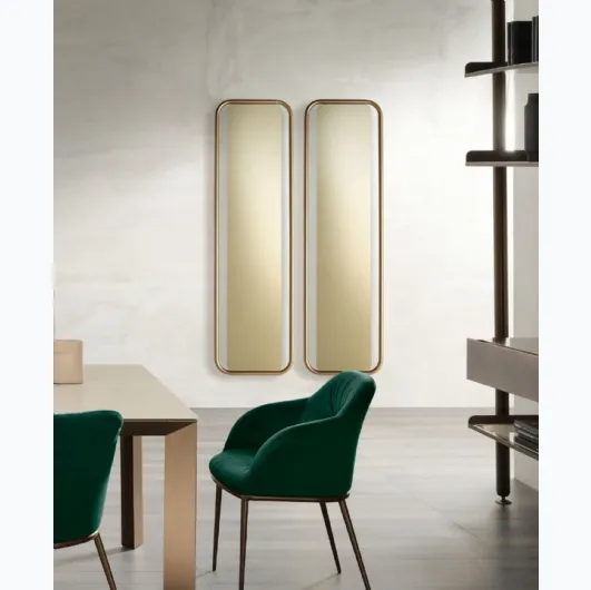 Iris mirror with metal frame by Riflessi.