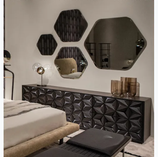 Hexagonal Kaleidos mirror by Tonin Casa.