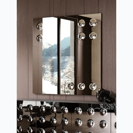 Mirror with relief bubbles Rock by Tonin Casa