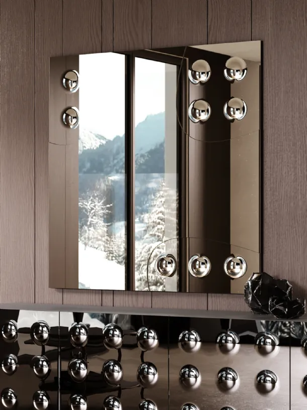 Mirror with relief bubbles Rock by Tonin Casa