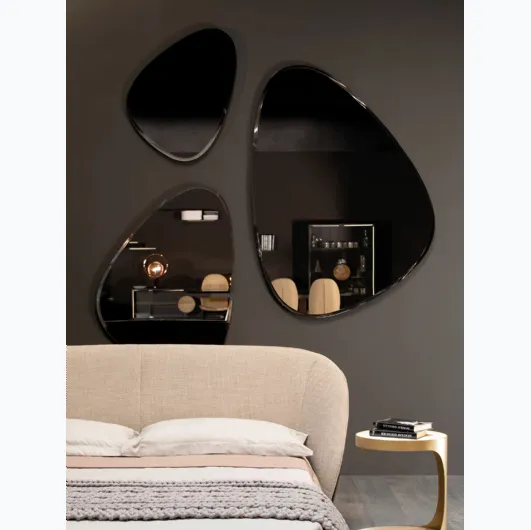 Stone Elite mirror with perimeter beveling by Tonin Casa